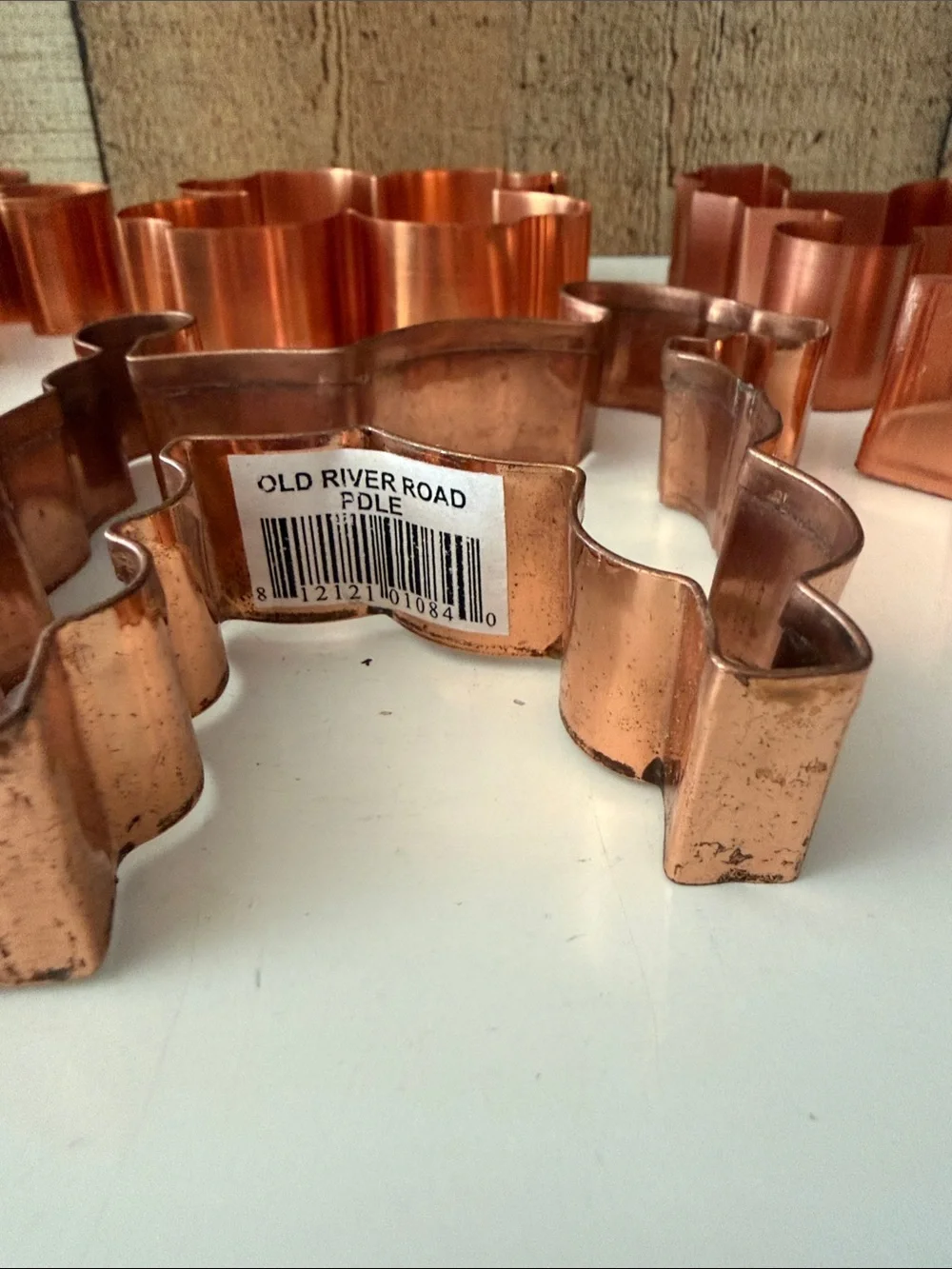 100% Copper Large Heavy Gauge Cookie Cutter Set of 7 Assorted Shapes